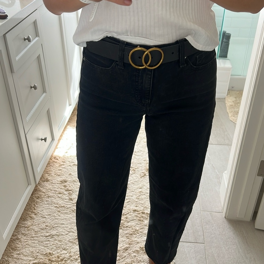 Auxiliary Aritzia Black Leather belt Women’s size S - like new